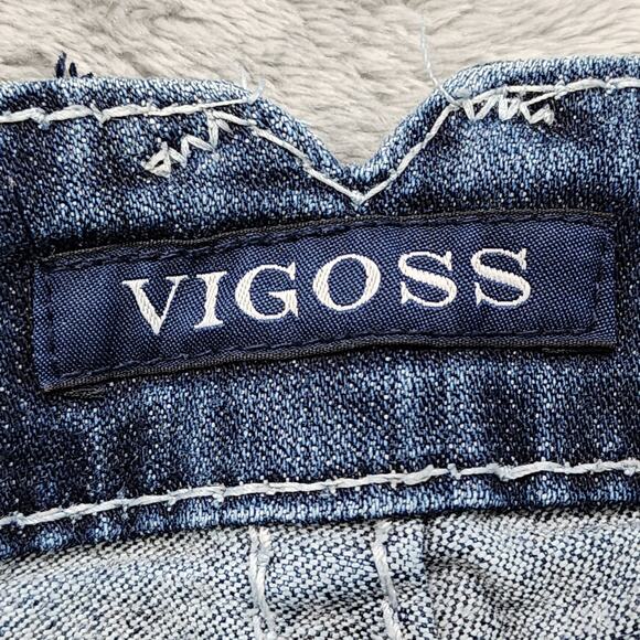 Vigoss Jeans Womens 22/33L Blue The Chelsea Low Rise Slim Boot Cut Stretch Denim - Picture 8 of 16